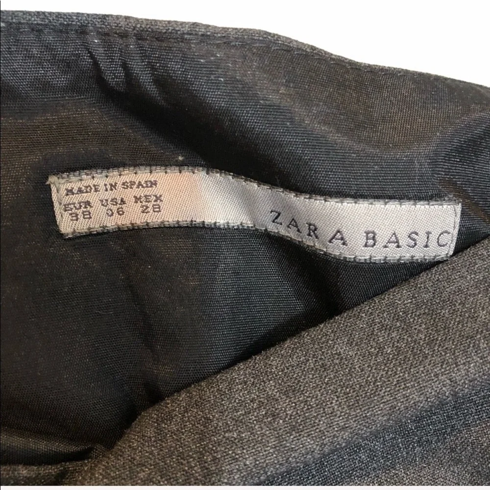 Zara charcoal pencil‎ skirt nwot